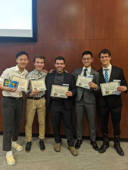 My friends and I accepting our second place prize!