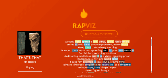 RapViz app MF Doom