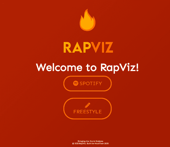 RapViz app main screen