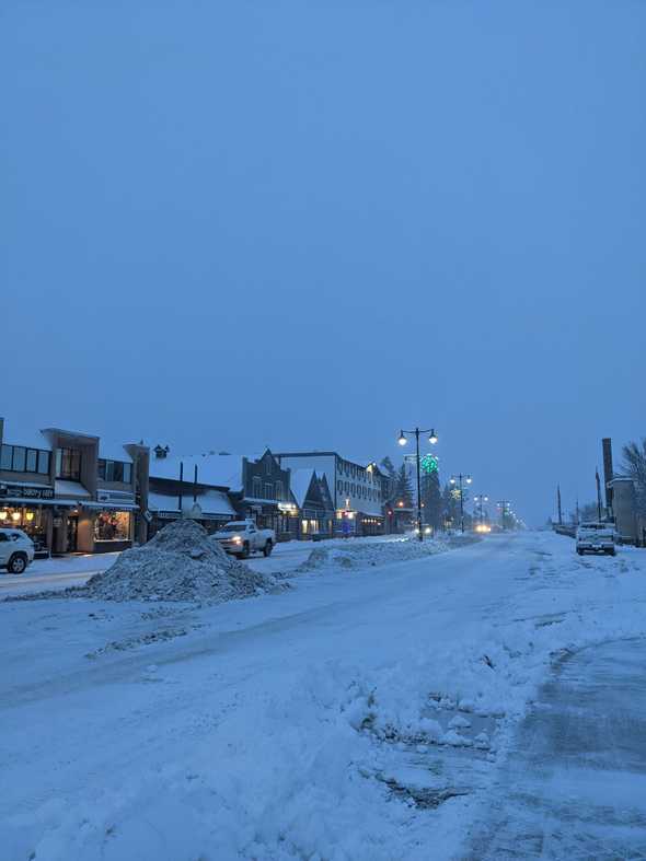 Jasper, Alberta around 6am in early 2021.