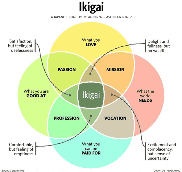 The ikigai venn diagram