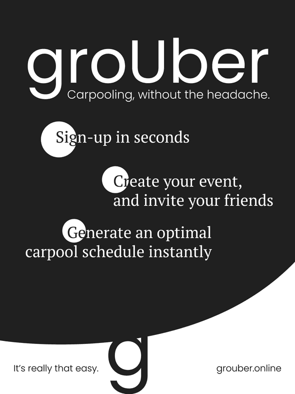 A 'poster' for groUber