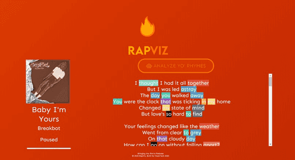 RapViz's homepage