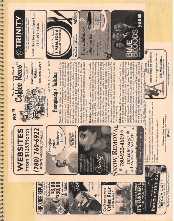 A page from the Coffee News.